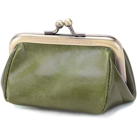 Ægte læder dame clutch taske vintage møntpung mønt opbevaring taske sød pung