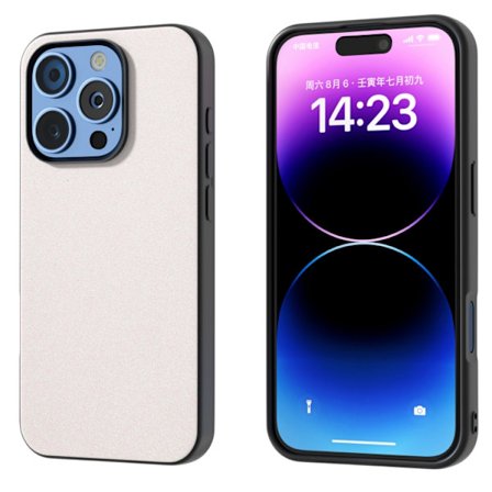 iPhone 16 Pro Glitter Shockproof Skal med Svart Ram