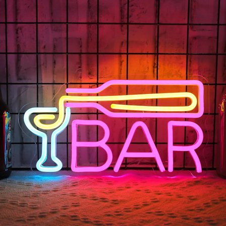 Bar Neonskilt, Dæmpbar LED Bar Lampe til Vægdekoration, USB-drevet, Æstetisk Dekoration til Hjemmet, Bistro, Fest, Klub