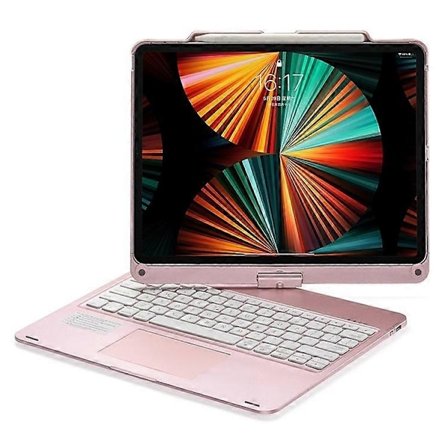 Kompatibelt tangentbord med bakgrundsbelysning och pekplatta för iPad Air 13 (2024) / iPad Pro 12.9 (2022) / (2021) / (2020) / (2018) med 