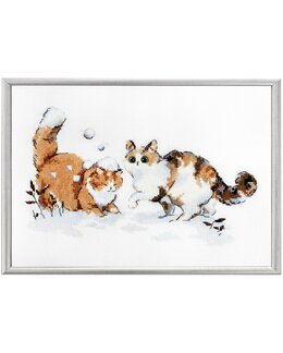 Stickpackung Bild Spielen im Schnee - LetiStitch