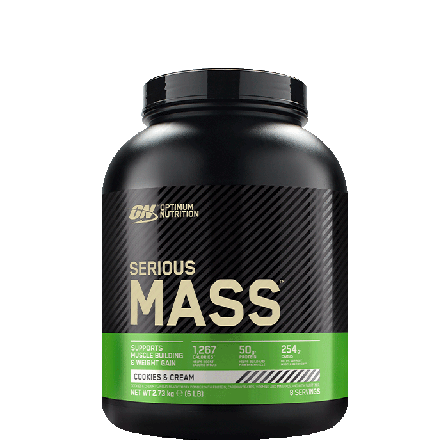 Weight gainer Optimum Nutrition Serious Mass Gainer 2,7 kg, Cookies & Cream - Bodyman.dk