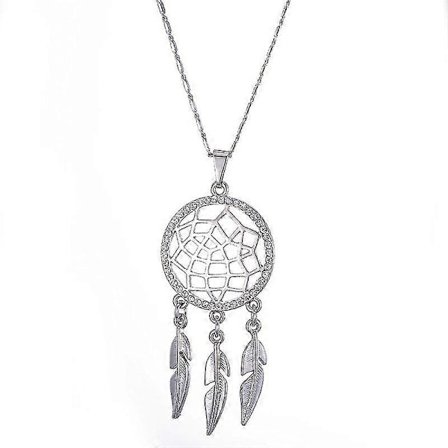 Stor Drömfångare Hänge Halsband Guld Ihålig Lång Smycke Kristall Halsband För Kvinnor Choker Gåva Collier Grossist