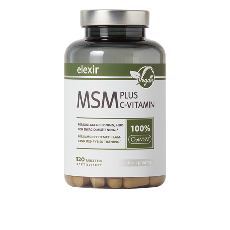 Multivitamin Elexir Pharma MSM + C Vitamin, 120 tabletter - Bodyman.dk
