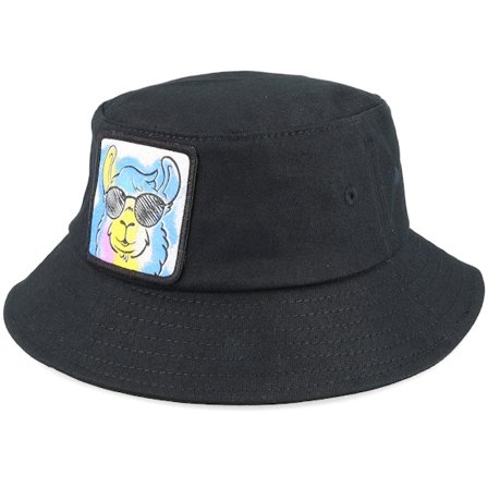 Kiddo Cap - Preto bucket Chapéu - Kids Cool Llama Shades Black Bucket @ Hatstore
