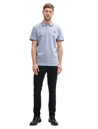 Tom Tailor Polo With Print - Blue - S