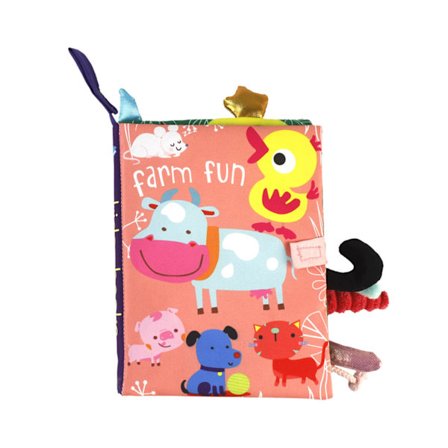 Monitoiminen repeytymätön rapiseva paperihäntäkangas kirja vauvan lelu - Pinkki