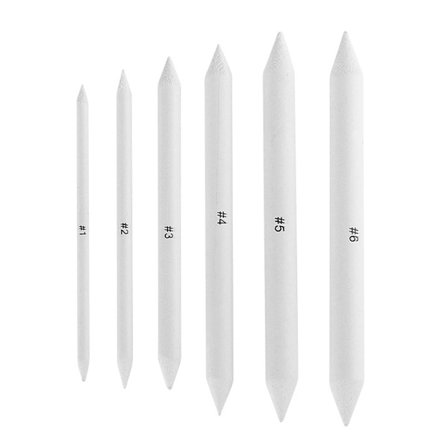 6X Skisse Tegneverktøy Skyggelegging Blyanter Blande stubber for kunststudenter Lærer