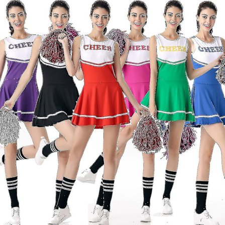 Kvinnors cheerleader kostym Finklänning Uniform outfit