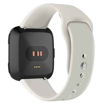 Fitbit Versa Lite klockband av silikon - Storlek: L / Beige