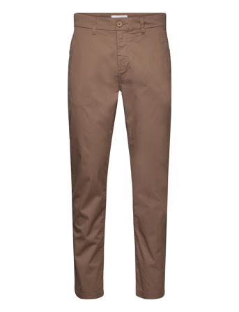 Chuck Regular Chino Poplin Pants - Chinos Bukser Brun Knowledge Cotton Apparel*Betinget Tilbud