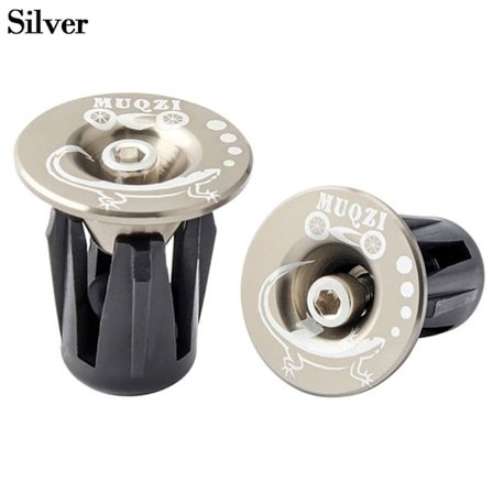 2stk Endepropper Lås Håndtag Styrstik SØLV