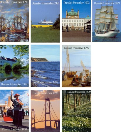 Danmark - Årsmappe 1990-1999, samlet tilbud
