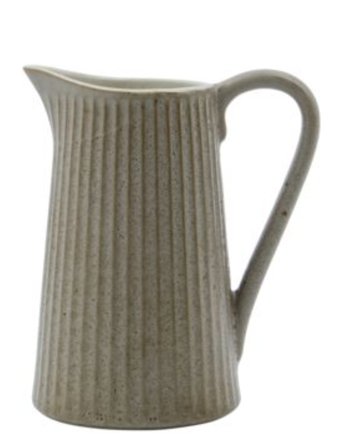 house doctor | Jug, Hdpleat, Grey/Brown | 11X8X13CM