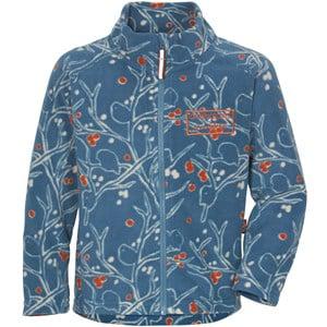 Kids - Didriksons Bird Print Clay Blue Monte Kids Fleece Jacket 90 cm - Fleeces and midlayers - 90 cm - Blue
