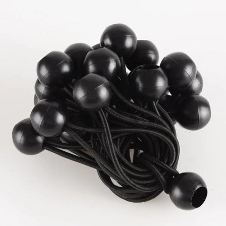 Kraftig gummistrikk med kule, presenningsgummistrikker, lastsikring gummistrikk tak for beskyttelse, forankringstråd og slange, svart parasoll