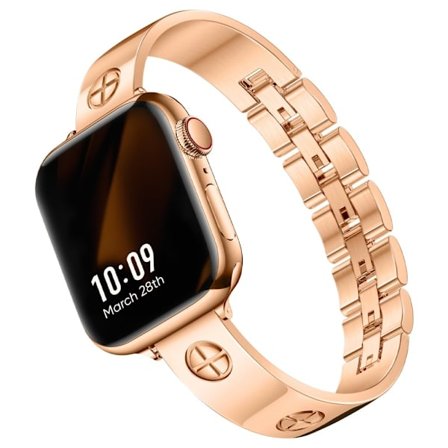 Bangle Bracelet Apple Watch Series 10 42mm Cross Roséguld