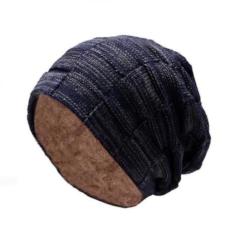 Pullover Mössa Scarf Set - Grön Navy Blue