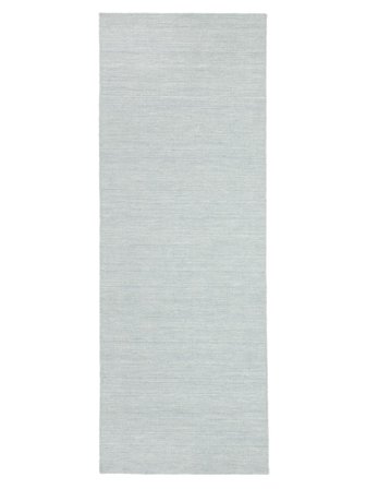 Tapis De Laine Uni Handloom Flat Bleu Poudré Corridor Petit
