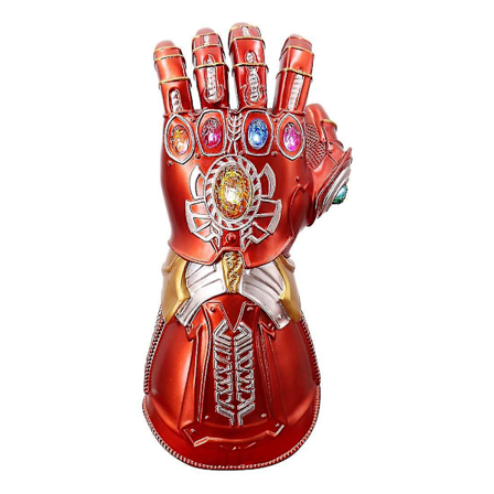 Voksen Hånd Thanos Handske Handsker Infinity Gauntlet Med Med 7 Led Lys Op Ædelstene Pvc God Form