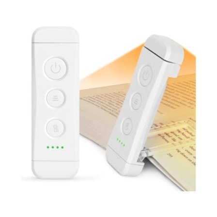 Læselampe Boglampe Øjenvenlig Læselampe, 3 Farver 5 Lysstyrker Dæmpbar, Bærbar Fleksibel, Lang Levetid Op Til 80 Timer Hvid Beijiyi