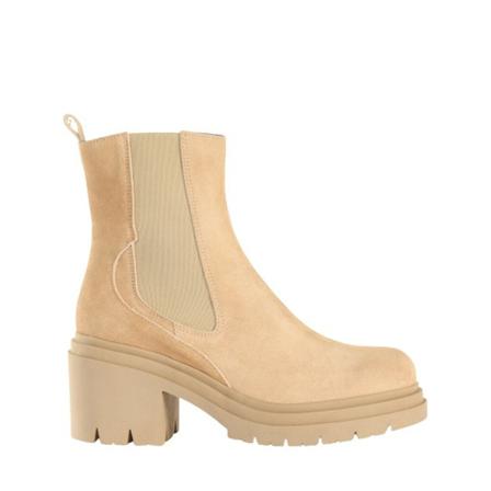 Janet & Janet, Heeled Boots Beige, Dames, Maat:39 EU