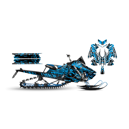 Dekalkit SweTown Fixer Blå - Polaris Axys 850 Pro RMK 163 2019-2019