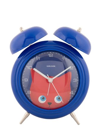 KARLSSON | Alarm Clock Peekaboo Cat Dark Blue | H:18.2CM