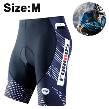 Miesten pyöräilyhousut 3D-istuintyynyllä, nopeasti kuivuva, musta, koko M