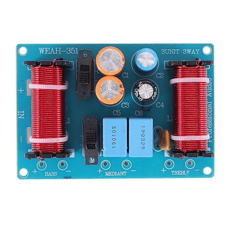 150W Högtalare Diskant Ljudfrekvensdelare 3-vägs Delningsfilter För 4-11 Tums Bokhylla Högtalare