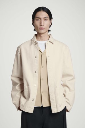 COS Men's Sobrecamisa Vaquera Utility in Blanco