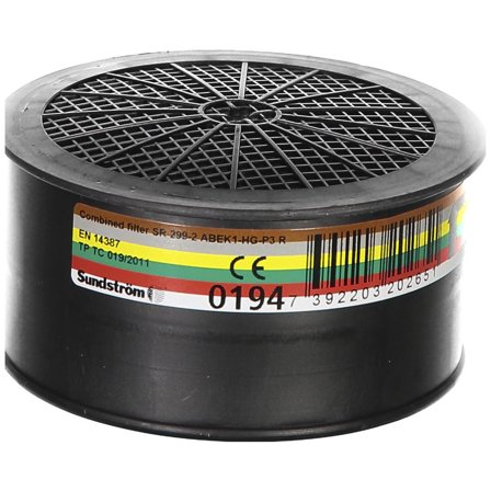 SUNDSTRÖM Kombifilter SR299-2ABEK1-HG-P3 - Lyreco - Skyddsutrustning - Andningsskydd - Filter för andningsskydd