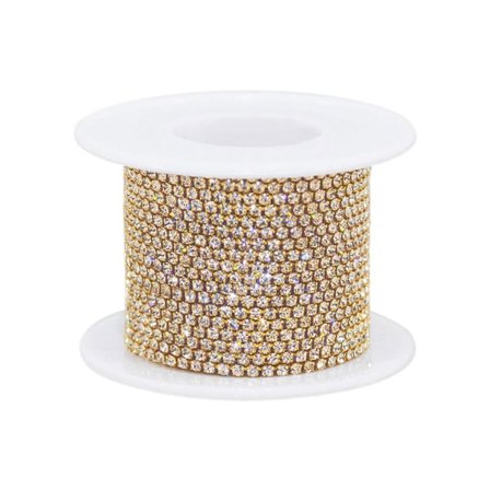 Rhinestone Chains AB Dense Claw Chain KULTA VALKOINEN KULTA VALKOINEN