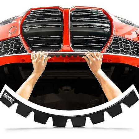 Sliplo Ultra Universal Front Bumper Skrabebeskytter Skid Plate Kofangerbeskyttelse til sænkede biler, kulfiberdelere og eftermarkedslæber, en