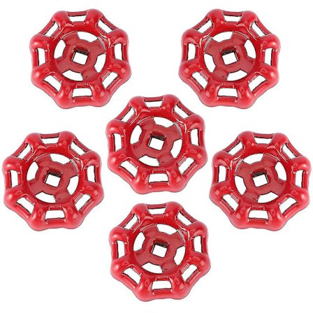 6 kpl hana-venttiilin kahvan vaihtokahvaa, korvaava käsipyörän sulkuventtiili, punainen 6*6cm