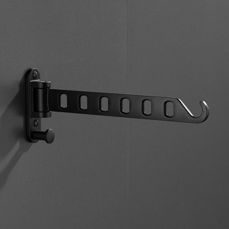 Taitettava kuivausteline Vaateteline MUSTA