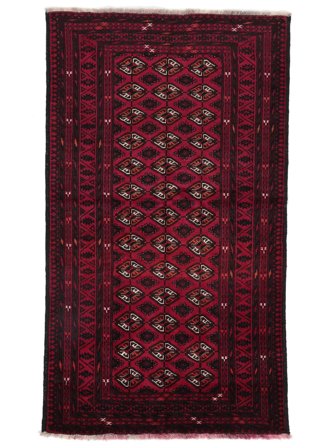 Tapis Baloutche Fine 120X220 Noir/Rouge Foncé (Laine, Perse)