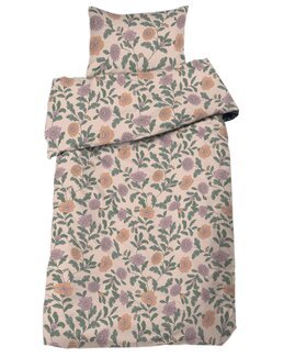 Sengetøj Faye blomster 2-delt Fersken