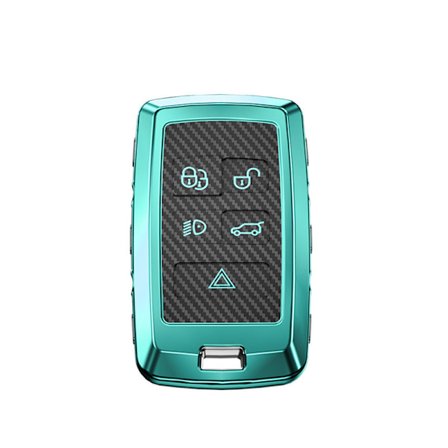 Bilnøgle etui cover grøn til Land Rover Discovery Evoque LR4 Range Rover Sport Jaguar XE XF F-Pace Ke
