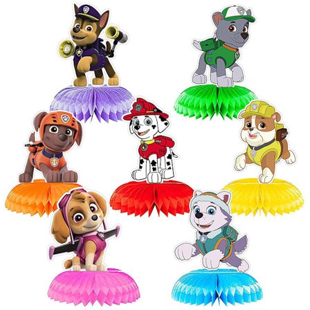 Söta tecknade papper tassar patrullerar Hundar Leksak Fashionabla skrivbordsdekorationer Födelsedagsfest Inredningstillbehör