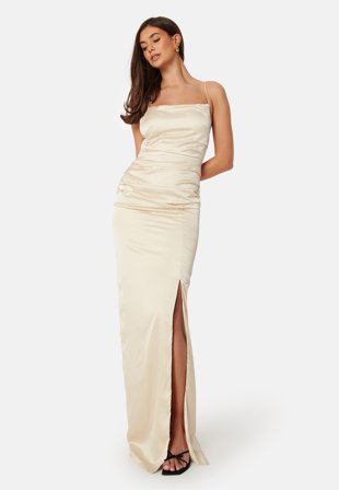 Bubbleroom Occasion Alda Strap Gown Cream Tøj