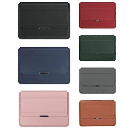 11/12 tum 3 i 1 Laptopfodral Vattentätt PVC Vikbart Ställ Handledsstöd Skyddande Datorväska [D]