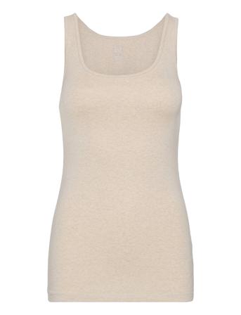 Modern Tank Top T-shirts & Tops Sleeveless Creme GAP