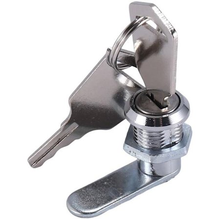 Kamlås Skrivbordslås 16MM + 2 Nycklar för Arkadskåp Brevlåda Arkivskåp