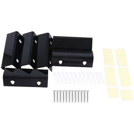 Musta vinyylilevyhylly seinäkiinnitys 6 kpl, vinyylihylly seinälle, akryylilevyhylly näyttö