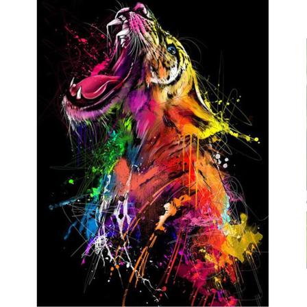 Diamond Painting 5d Diy Diamant Målning Bråkig Tiger 50x70cm