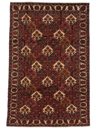 Bakhtiar Matta Orientalisk Svart/Mörkröd (Ull, Persien)