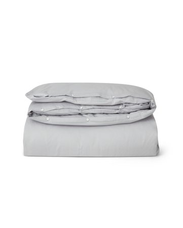 Lexington Hotel sateen duvet cover light gray