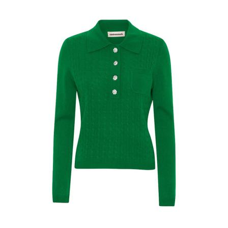 Custommade Round-neck Stickat grön, Dam Stickade tröjor & koftor, Dam, Storlek: L