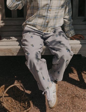 Garbo&Friends Micro Corduroy Trousers Baby - Blue - 86/92